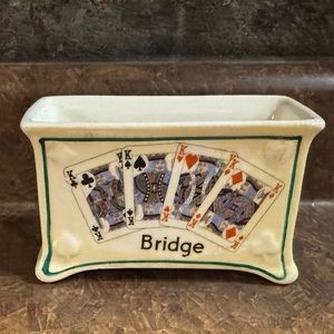 Slovakia Vintage Bridge card holder glass shimmer patina